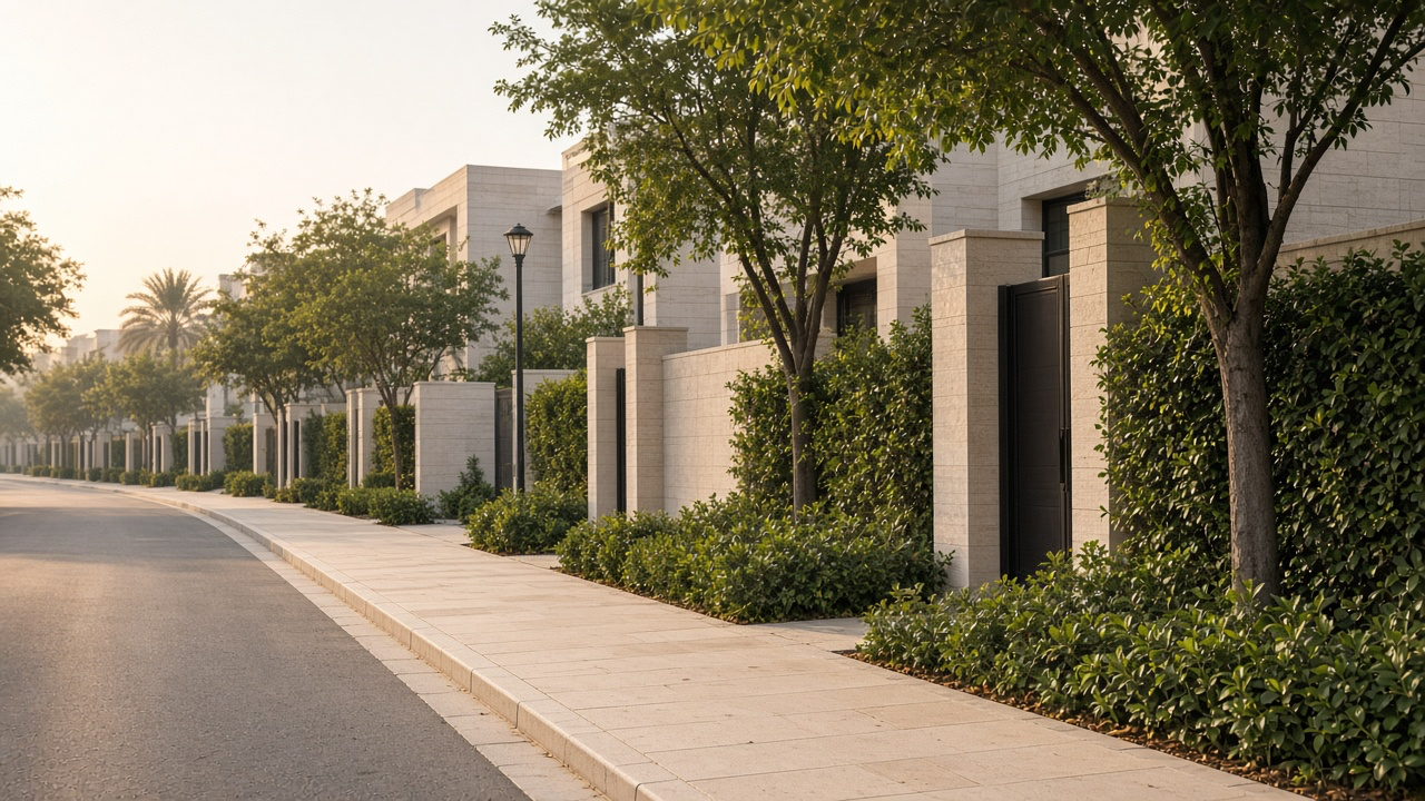 Architectural atmosphere in Abu Dhabi, without logos or readable signs.