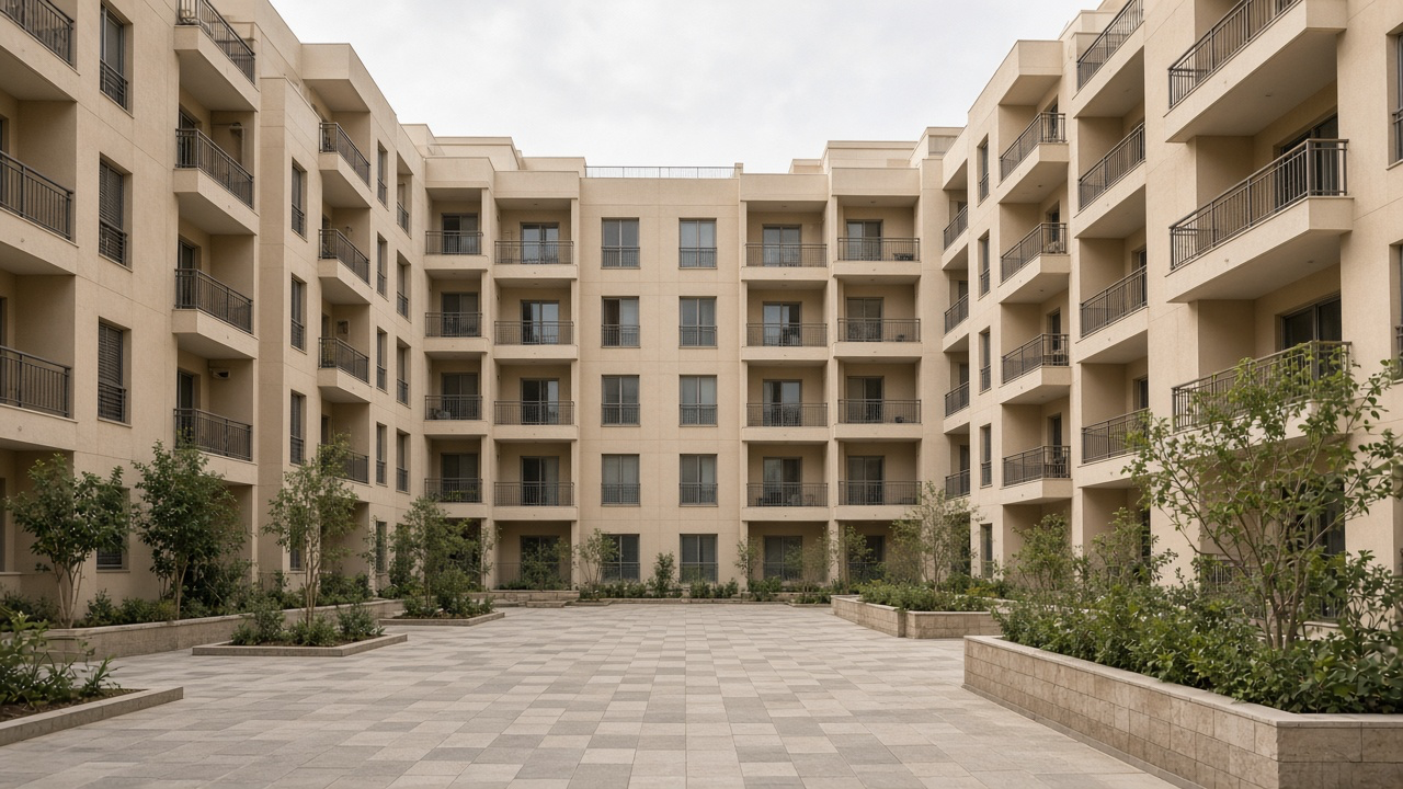 Architectural atmosphere in Ajman, without logos or readable signs.