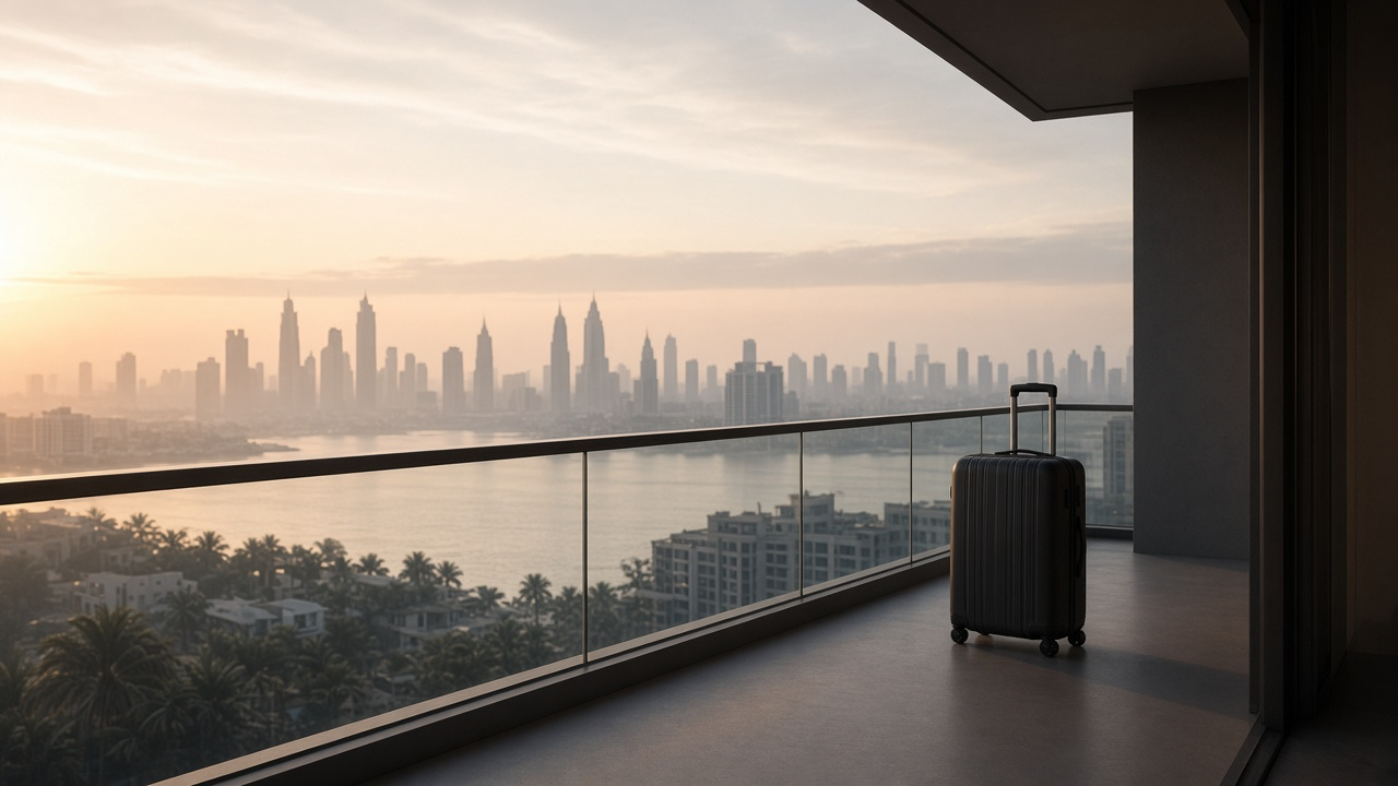 Quiet architecture in the United Arab Emirates, atmospheric illustration without logos.