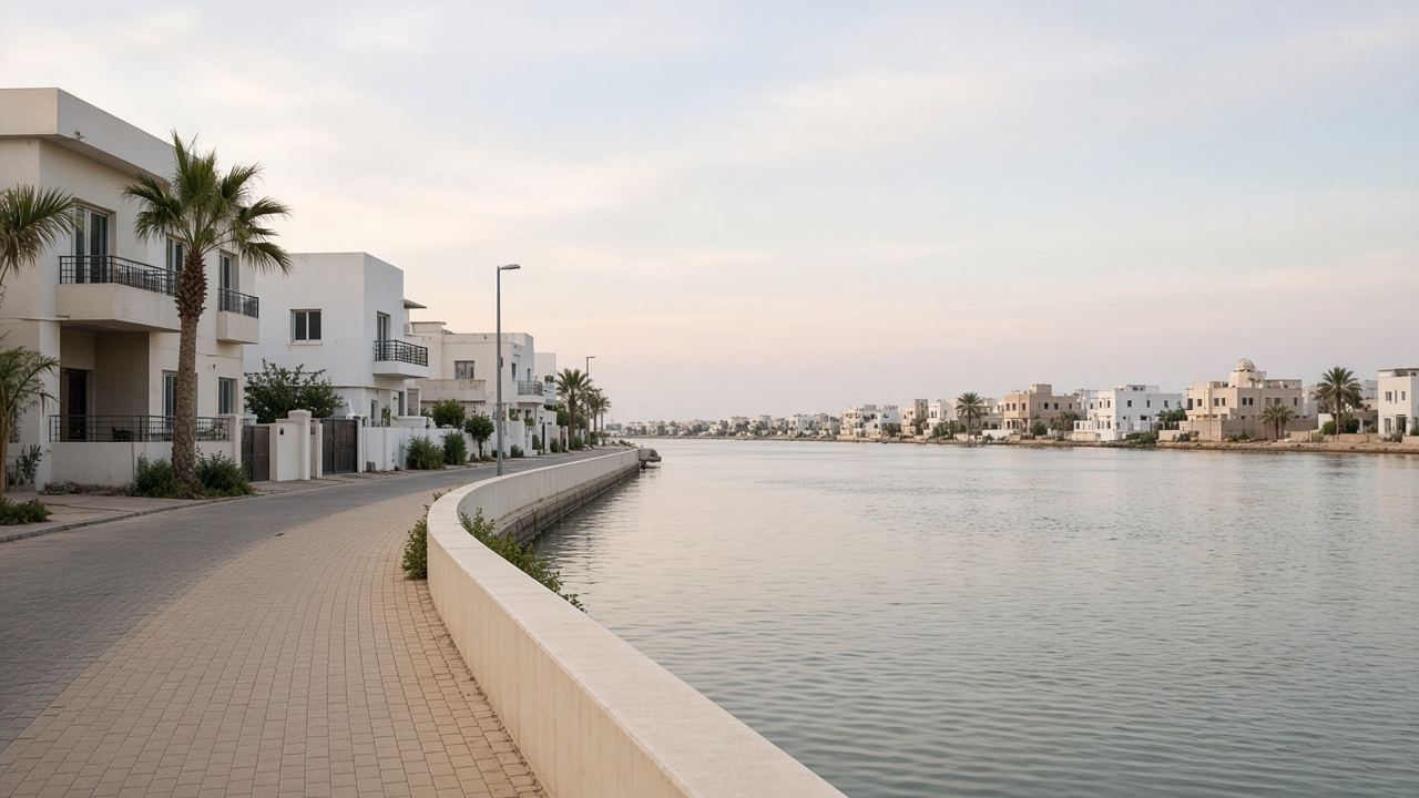Architectural atmosphere in Umm Al Quwain, without logos or readable signs.