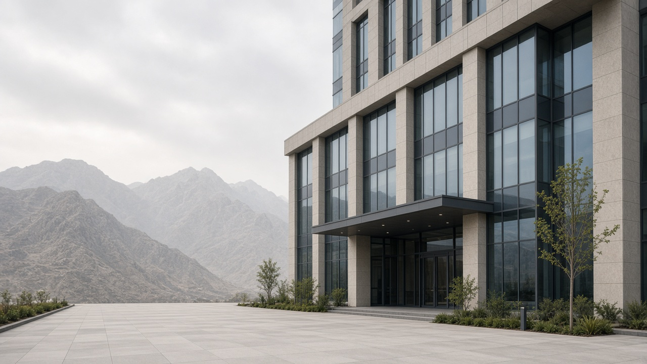 Architectural atmosphere in Fujairah, without logos or readable signs.