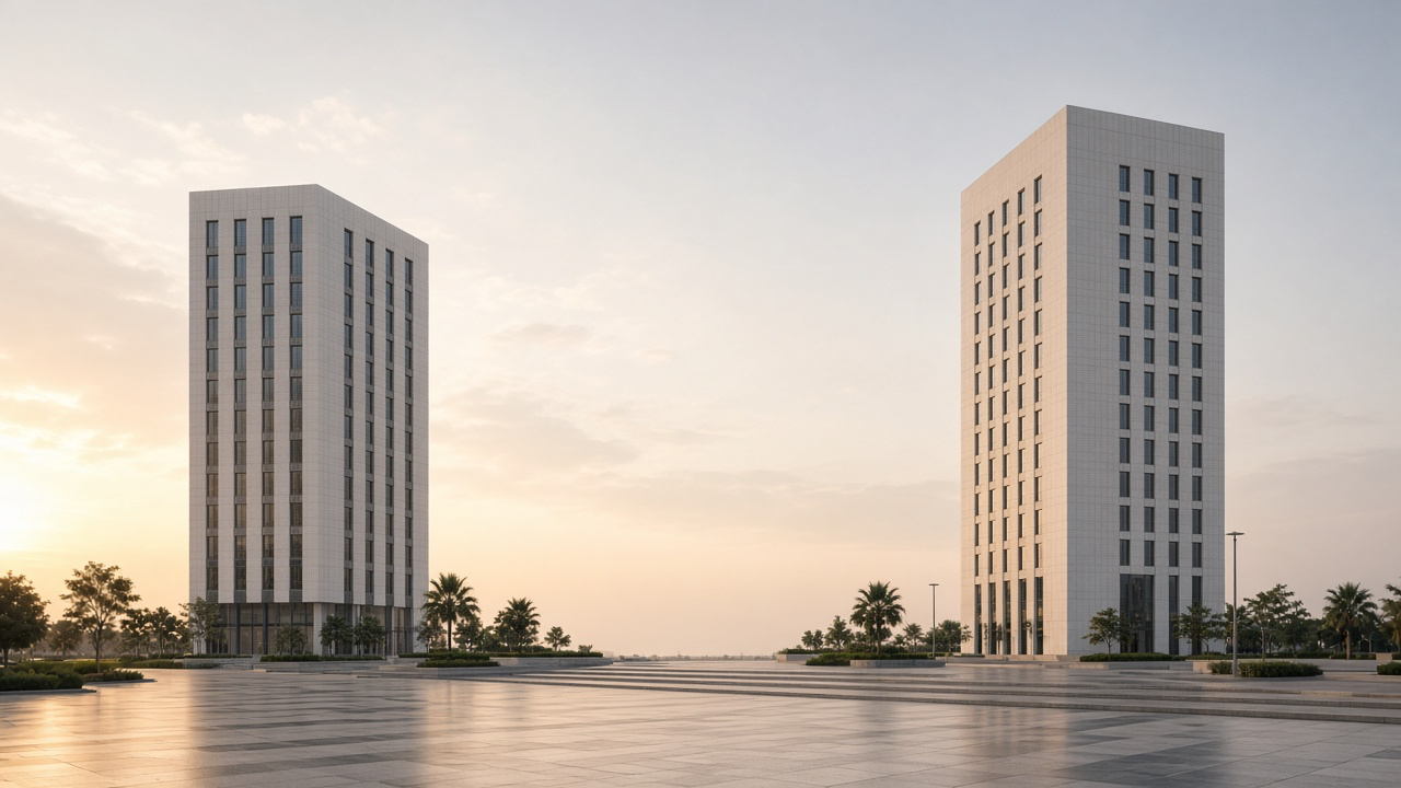 Quiet architecture in the United Arab Emirates, atmospheric illustration without logos.