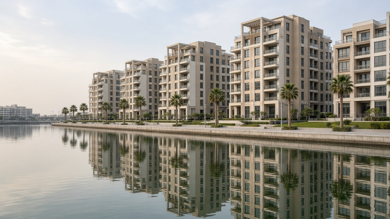 Architectural atmosphere in Ajman, without logos or readable signs.
