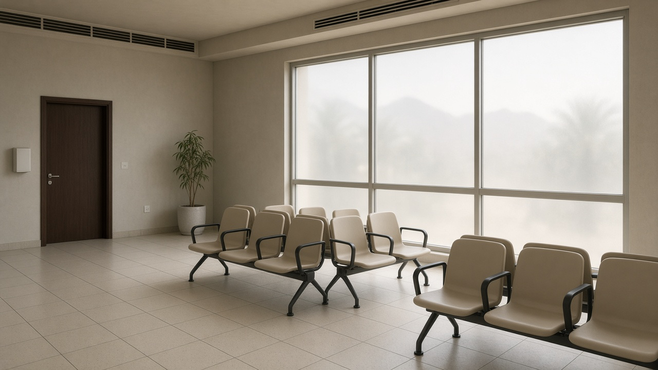 Architectural atmosphere in Ras Al Khaimah, without logos or readable signs.