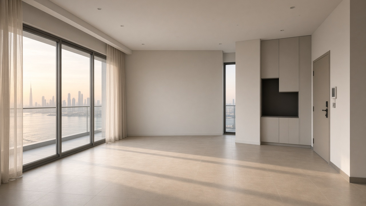 Quiet architecture in the United Arab Emirates, atmospheric illustration without logos.